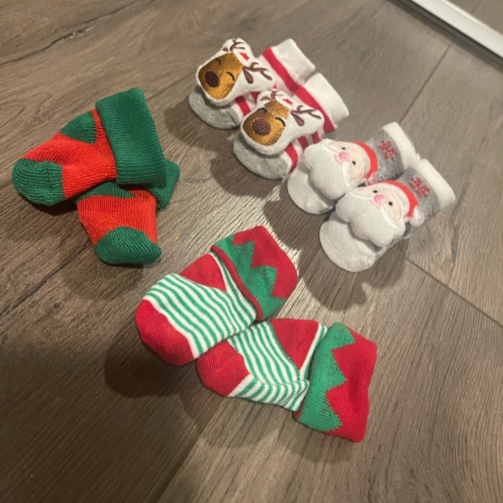 Baby Christmas socks 4 pairs